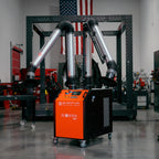 UNI 3.2.2 W3: Dual - Arm Self - Cleaning Mobile Filter Unit for Welding Fumes with 10' Aluminum Extraction Arms - Welding Fume Extraction Systems - Quantum Machinery Group - In Stock and Sold in the USA