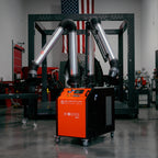 UNI 3.2.2 W3: Dual - Arm Self - Cleaning Mobile Filter Unit for Welding Fumes with 10' Aluminum Extraction Arms - Welding Fume Extraction Systems - Quantum Machinery Group - In Stock and Sold in the USA